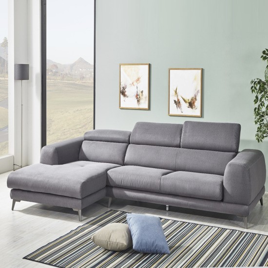 스코나 체스카 카우치 극세사 패브릭 소파 4인용