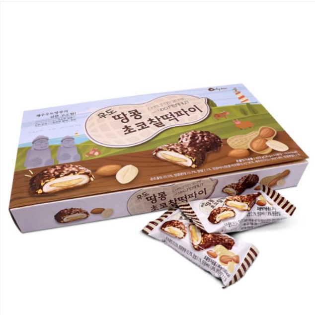 제주푸드마씸  제주도 간식 초코 파이 우도 땅콩 초코 찰떡파이
