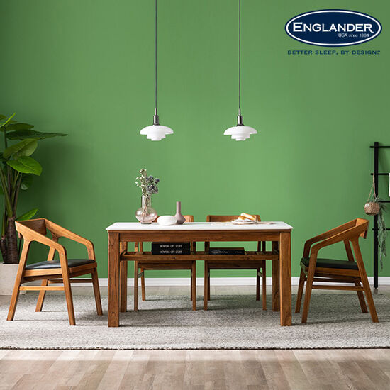 잉글랜더 몰디브 원목 통세라믹 식탁 1400