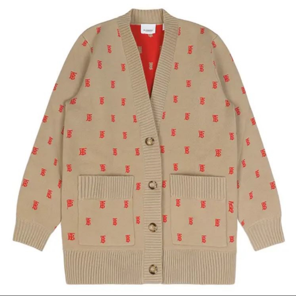 버버리 모노그램 울 캐시어 가디건_8021032