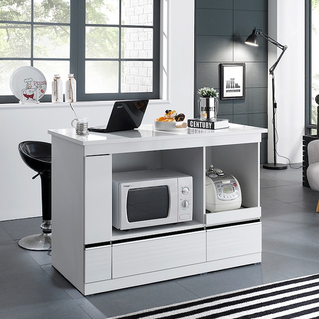 예투가구 플러스 아일랜드 광파렌지대 홈바테이블 1200