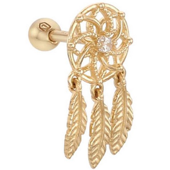 이랜드  LLOYD 로이드 빈티지 리프 골드 피어싱  LPSJ1033G