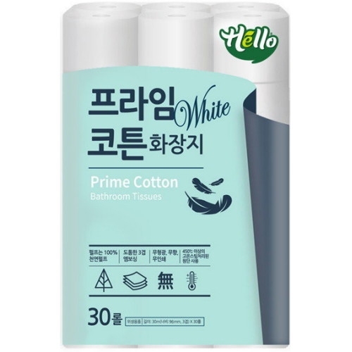 헬로 프라임 코튼 30m (30롤)