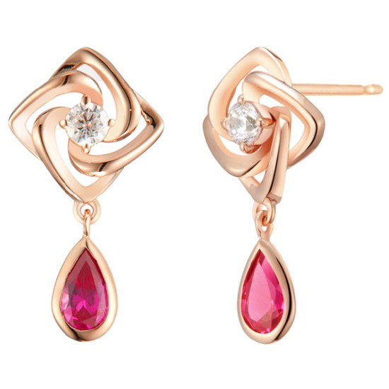 메트로시티  주얼리  라 로사 비앙카 로즈 이어링 A202SE0109RPA