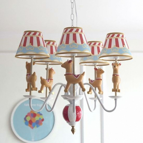 퍼플스토리  LED 더킹 루돌프 샹들리에 5등