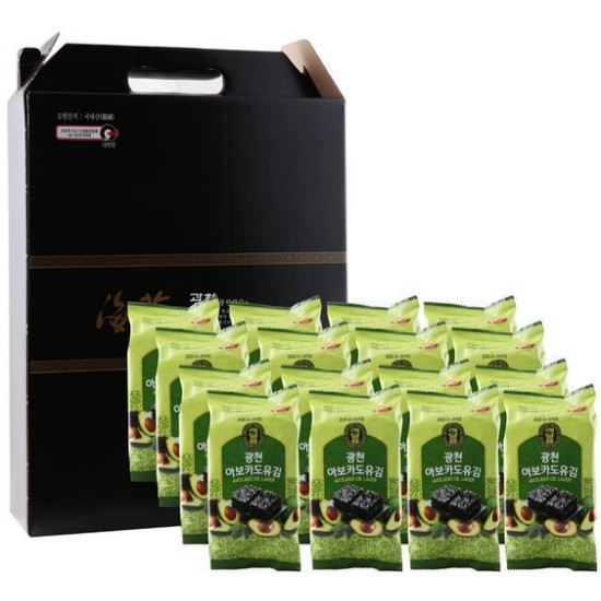광천맛김식품 해달음 아보카도유 도시락김 선물세트 16봉