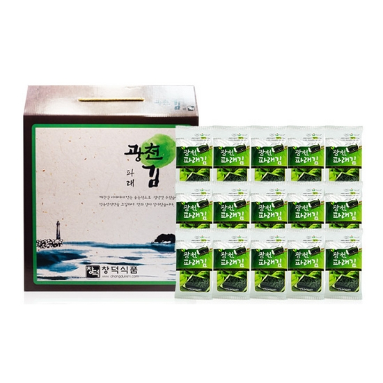 창덕식품  원초듬뿍 광천 파래김 식탁김 15봉 선물세트