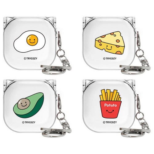 트라이코지  갤럭시 버즈 프로/라이브 푸드시리즈 클리어 케이스