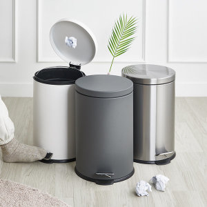 할메이드  무소음 페달 휴지통 종량제 쓰레기통 20L