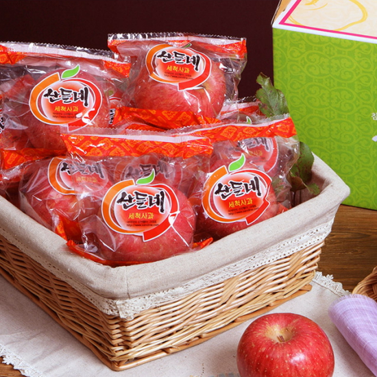 산들네  껍질째 먹는 경북 세척사과 15과내 3kg