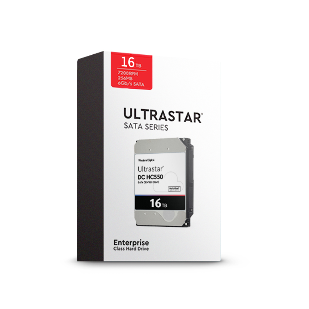 Western Digital WD Ultrastar DC HC550 박스 패키지 7200/512M WUH721816ALE6L4