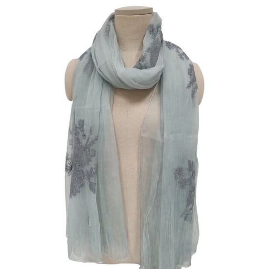 레노마 큐빅 자수 실크 스카프 FRL031