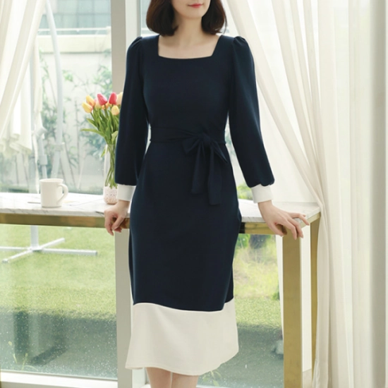 카라 벤자민 스퀘어넥 원피스WOP005