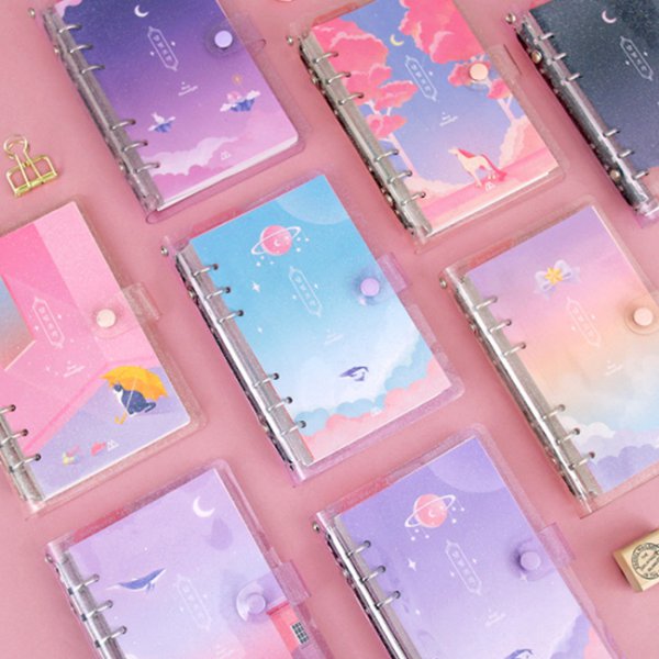 플랜디  A6 6공 트윙클 문라잇 다이어리