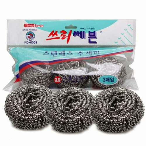 세정산업 쓰리쎄븐 철수세미 20g 3개입 탄냄비세척 - 에누리 가격비교