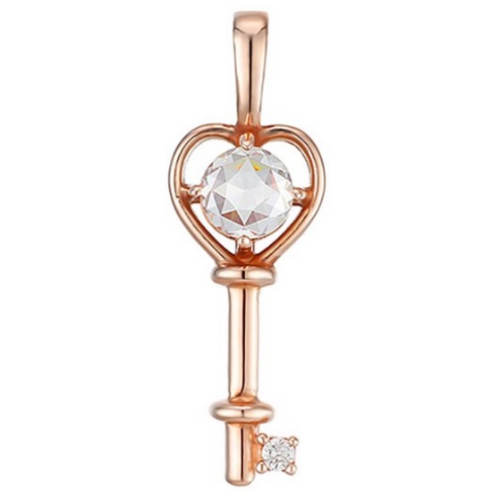 이랜드  로이드 행운의 열쇠 스톤 비쥬참 10K Gold 펜던트 LPT20903T