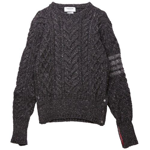 톰브라운 사선완장 아란 케이블 니트_MKA313A 00278 025