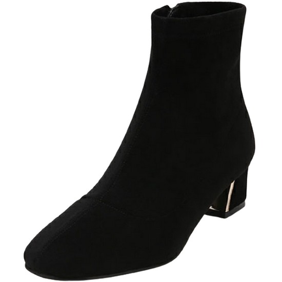 미소페 미아점      여성 스퀘어토 앵클부츠 012046702 4cm