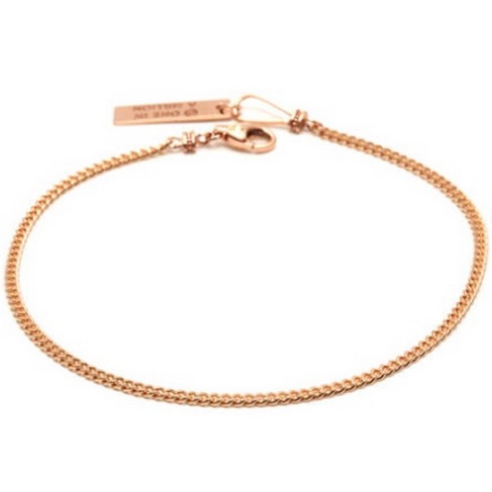 비앤비골드  14K 커브 체인 마킹 유닛 팔찌 NPB25725