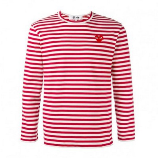 꼼데가르송 10주년 하트  스트라이프 티셔츠 AZ-T164-051-4