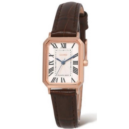 로이드 어썸스퀘어 클래식 시그니처 크라운 브라운 가죽시계 LL2G20410XGR