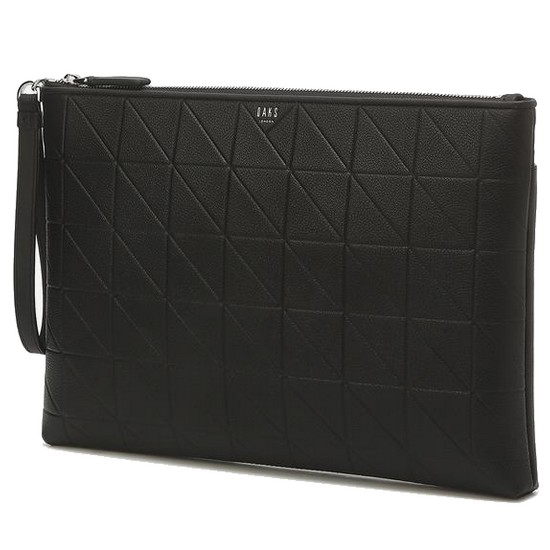 닥스 블랙 절개패턴 소가죽 클러치백_DBBA0F279BK