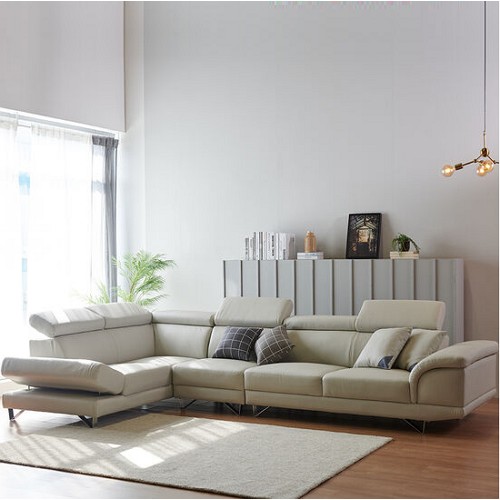 우아미가구 베소 코너 카우치 무빙헤드 가죽 소파 6인용