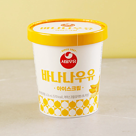 서울우유 바나나우유 아이스크림 474ml[1개]