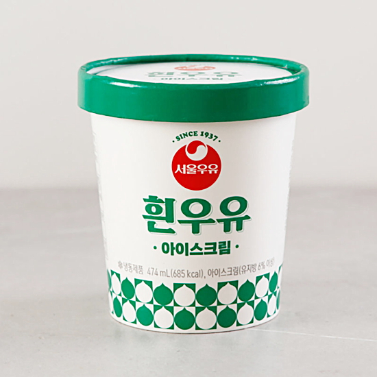 서울우유 흰우유 아이스크림 474ml[1개]
