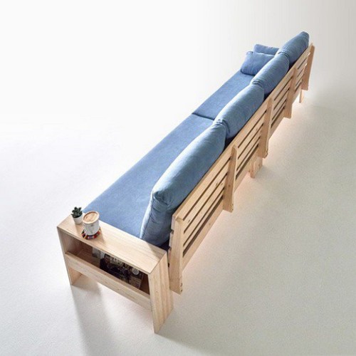 더젠 그랑테 편백원목 아쿠아텍스 패브릭 소파 4인용