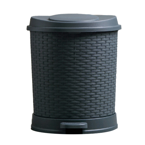 바스클립  라탄 분리수거용 다용도 페달 휴지통 21L