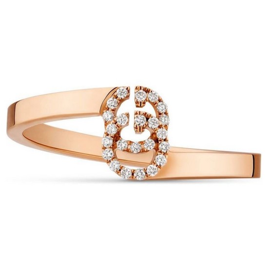 구찌 반지 러닝 GG Running ring in yellow gold with diamonds 457127 J8540 8000