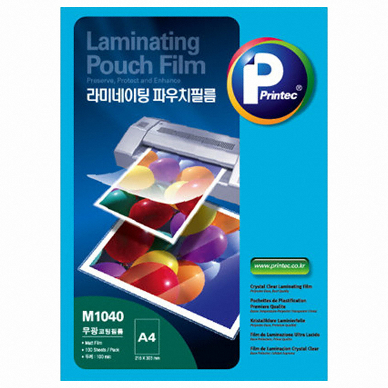 프린텍  기계코팅필름 M1040 A4 100mic