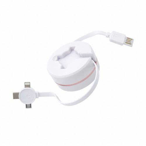 라이트컴 Coms 3in1 멀티 자동감김 충전 케이블 IF420