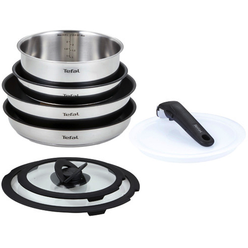 테팔  매직핸즈 실버에디션 8종 (냄비20+팬22,26+볶음팬26+뚜껑20,20,26+손잡이)