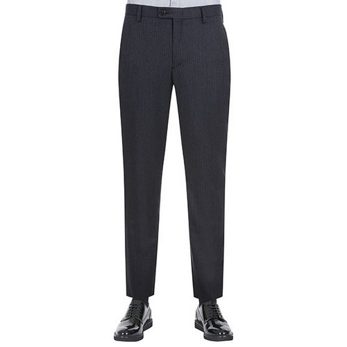 지오지아 차콜그레이 스트라이프 패턴 정장바지  BZX4SP1151