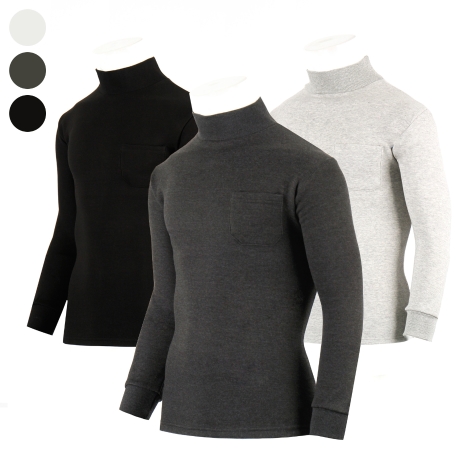 아재나라 KRTD1002 겨울 남자 기모 면 반폴라티셔츠 반목폴라티