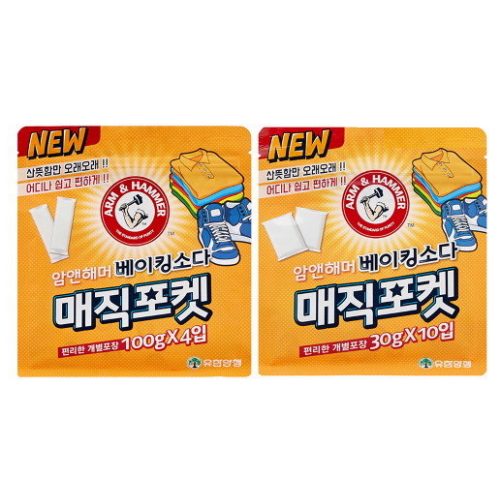 유한양행 암앤해머 매직포켓 냄새탈취제 서랍장용+옷장용  1개_ 2061128