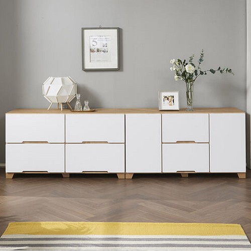 퍼스웰 티젠 문갑 수납 높은 거실장세트 2000