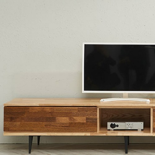 퍼스웰 펜토스 1단 TV 원목 거실장 1200