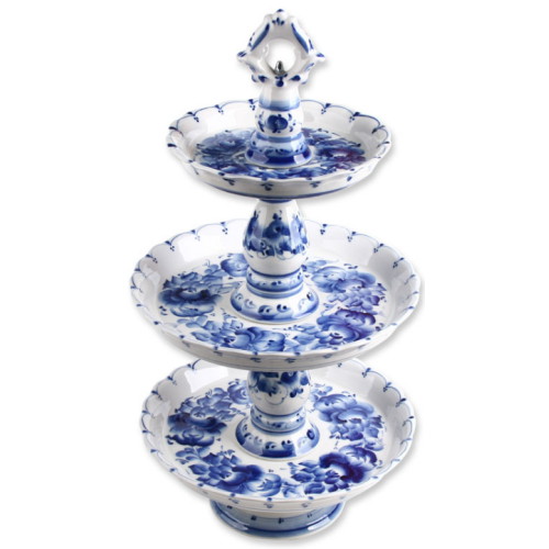 그젤 코발트 홈 3단 트레이 490mm