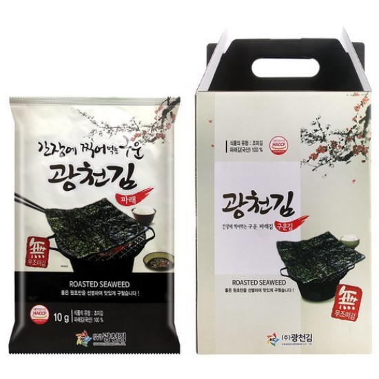 광천김  간장에 찍어먹는 구운 파래김 선물세트