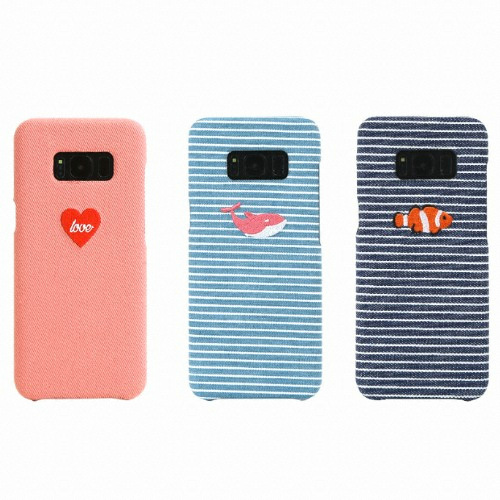 디자인스킨  갤럭시S8 플러스 자수 코튼 케이스