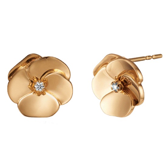 골든듀  18K 리틀팬지3 핑크골드귀걸이_210801332