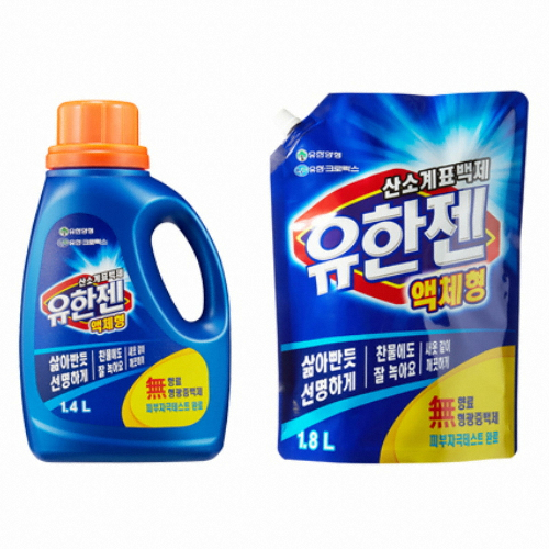 유한젠 산소계표백제 액체형 1.4L + 리필 1.8L