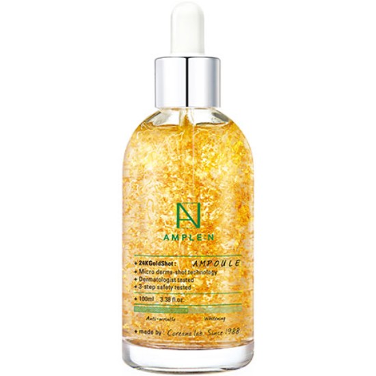 앰플엔 안티링클 프리미엄 탄력케어 24K 골드샷 대용량앰플 100ml히알루론샷 아이크림 25ml 2개 증정