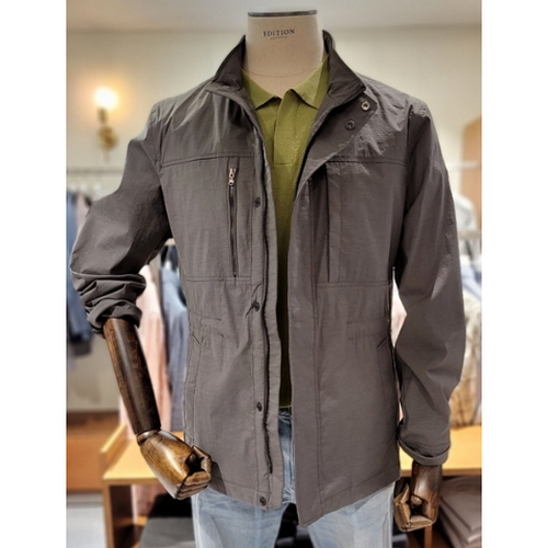 에디션앤드지 에디션  허리스트링 디테쳐블 하이넥 사파리 점퍼_NEY3FF1602