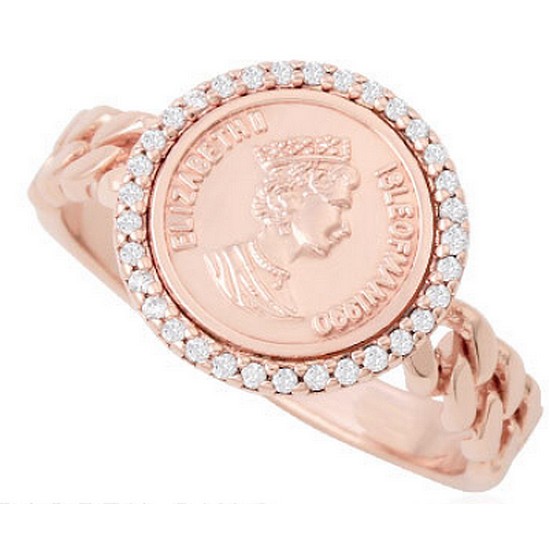 미니아트  14Kgp 로즈골드 엘리자베스 코인 패션 반지 2종 택1 상품선택 B.엘리자베스 JR264 11호 W689ED1 14Kgp..
