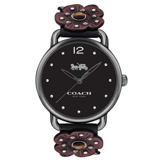코치 블랙다이얼 여성 브라운가죽 시계 14502948