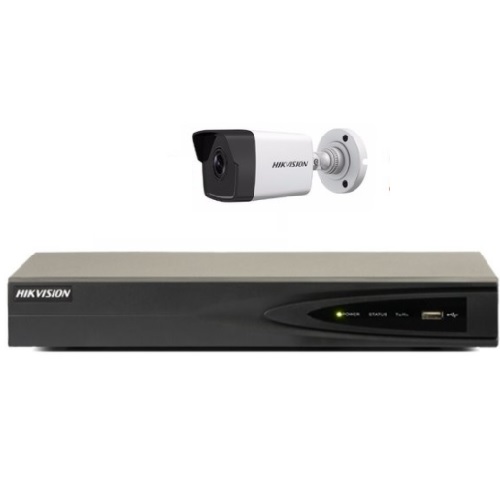 HIKVISION  DS-7604NI-K1/4P + DS-2CD1021-I